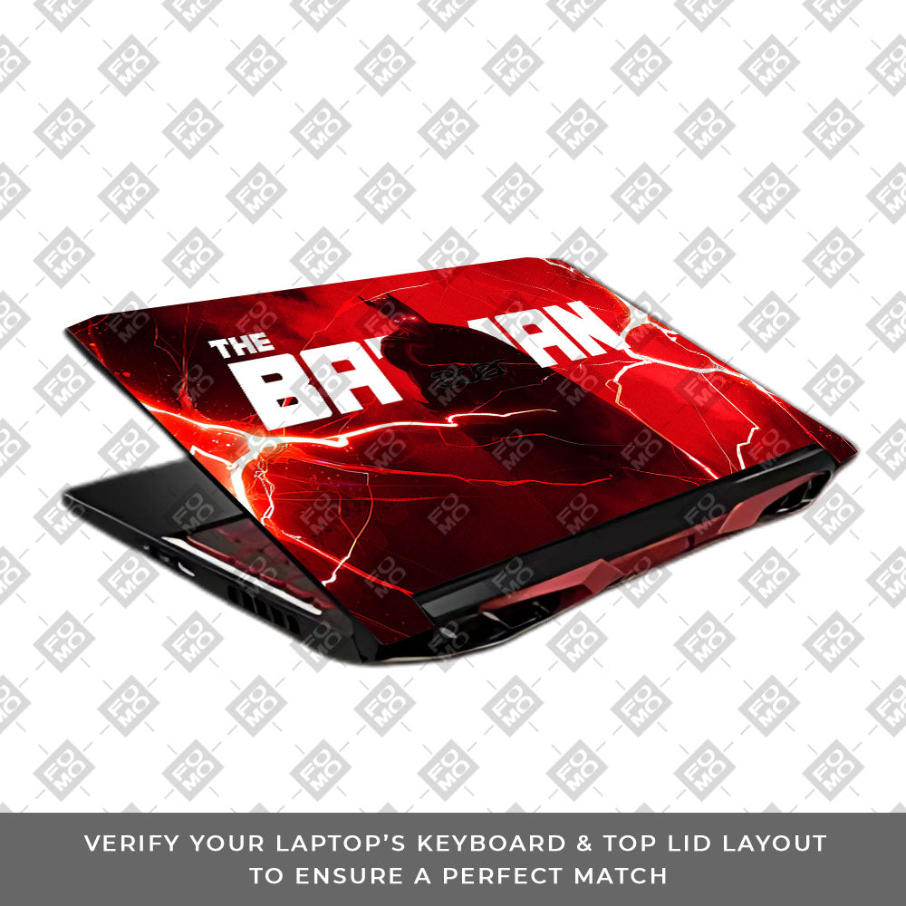 Red Rage Batman Acer Nitro 5 AN515 45, 55, 57 3D Laptop Skin