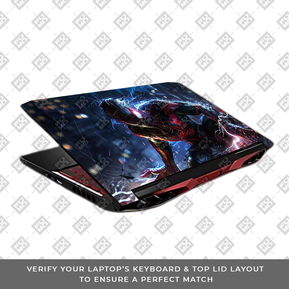 Miles Morales Shockwave Acer Nitro 5 AN515 45, 55, 57 3D Laptop Skin