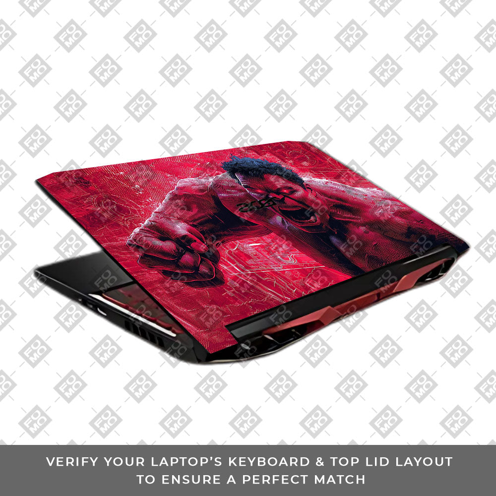 Gamma Rage Red Hulk Acer Nitro 5 AN515 45, 55, 57 Laptop Skin