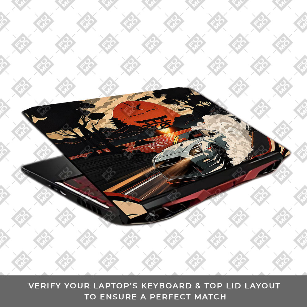 Samurai Rising Sun GTR Acer Nitro 5 AN515 45, 55, 57 Laptop Skin