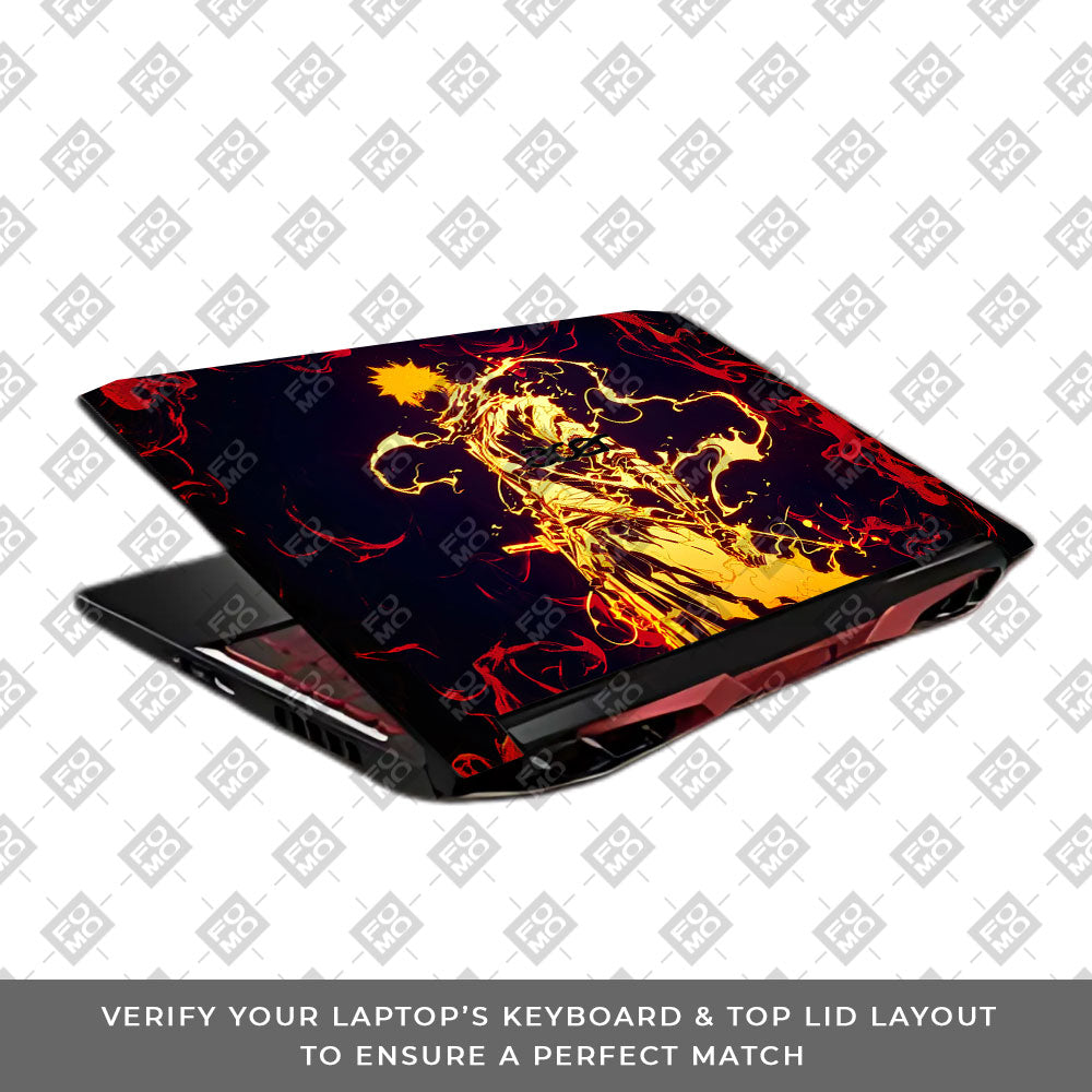 Bleach Ichigo Bankai Form Acer Nitro 5 AN515 45, 55, 57 Laptop Skin