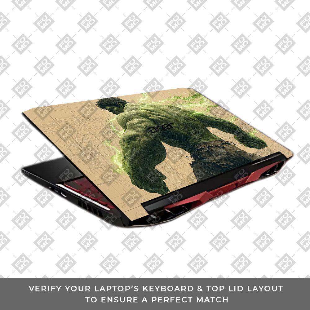 Hulk Unleashed Acer Nitro 5 AN515 45, 55, 57 Laptop Skin