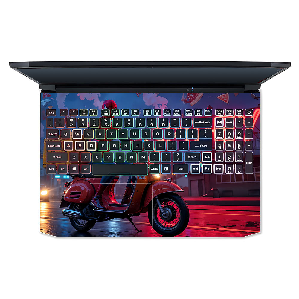 Pizza Spidey Acer Nitro 5 AN515 45, 55, 57 Laptop Skin