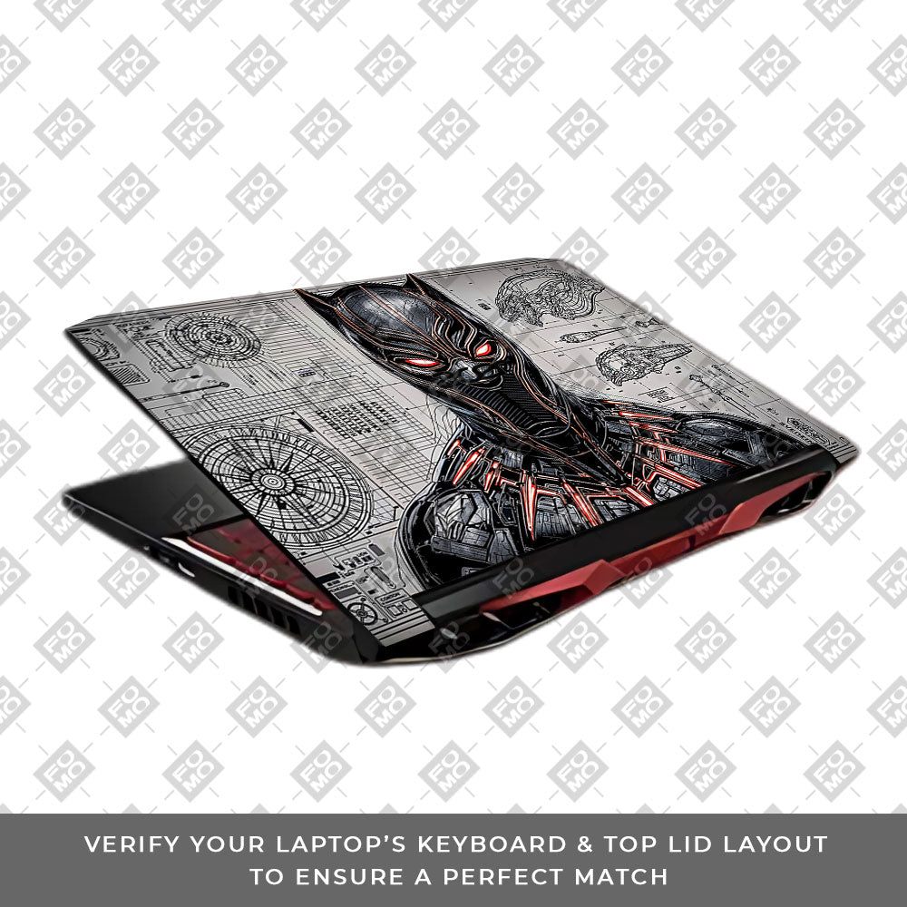 Black Panther Vibranium Tech Acer Nitro 5 AN515 45, 55, 57 3D Laptop Skin