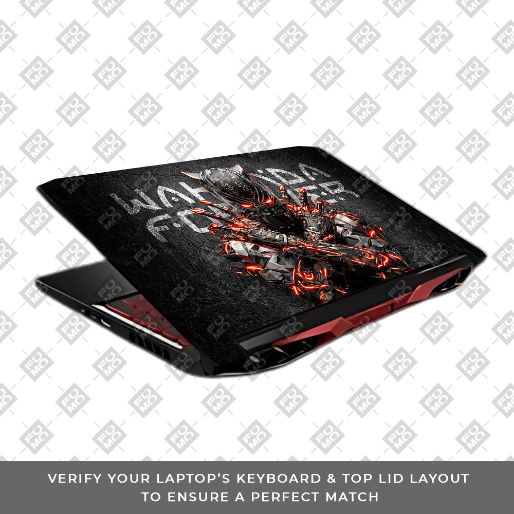 Black Panther Glowing Fury Acer Nitro 5 AN515 45, 55, 57 Laptop Skin