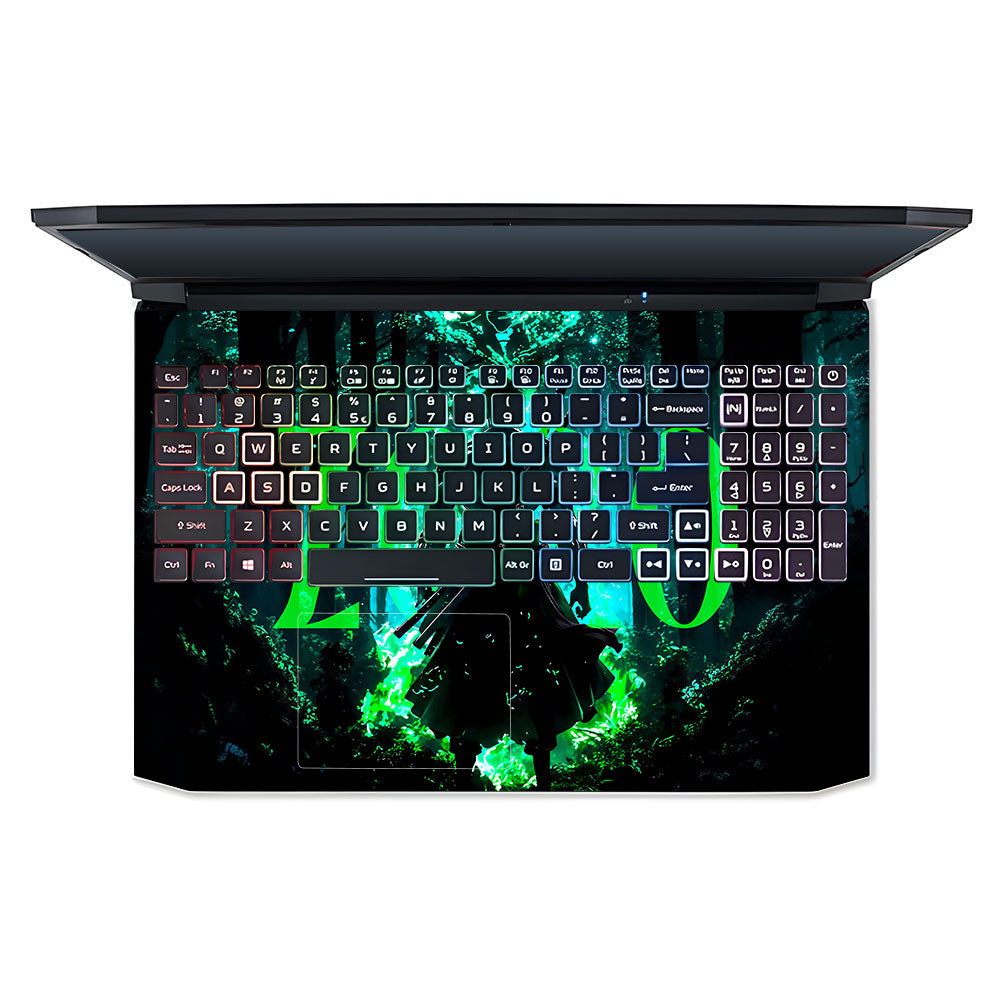 Zoro Green Aura Acer Nitro 5 AN515 45, 55, 57 Laptop Skin
