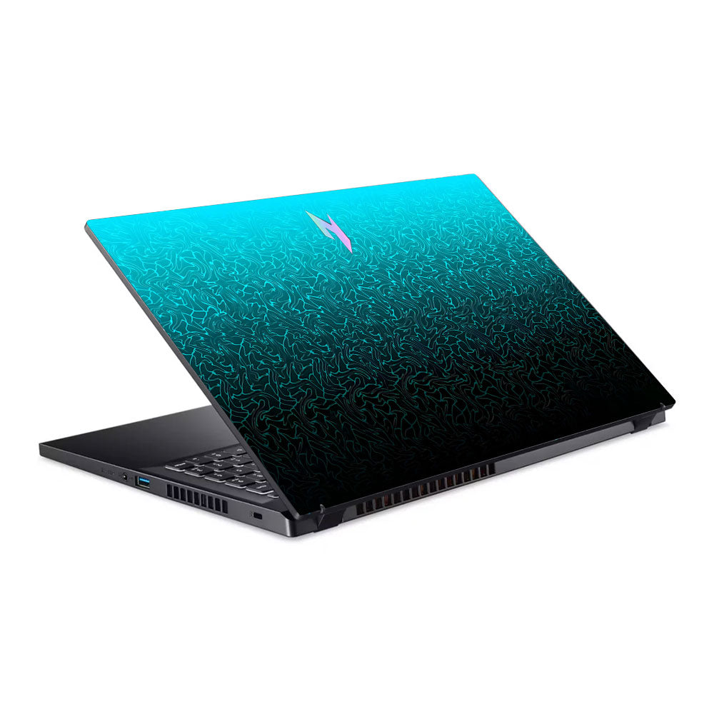 Cyan Blue to Black Gradient Acer Nitro V ANV15 51 55CA Laptop Skin