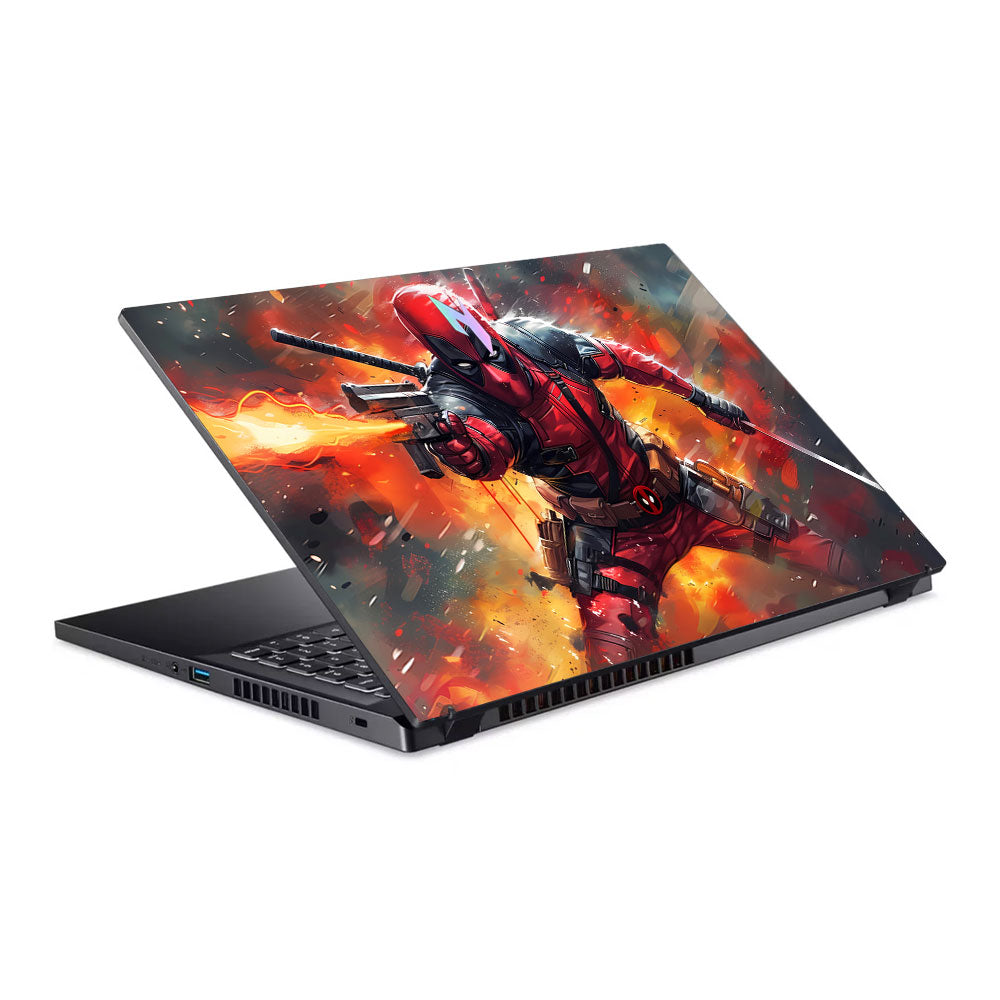 Deadpool in Action Acer Nitro V ANV15 51 55CA Laptop Skin