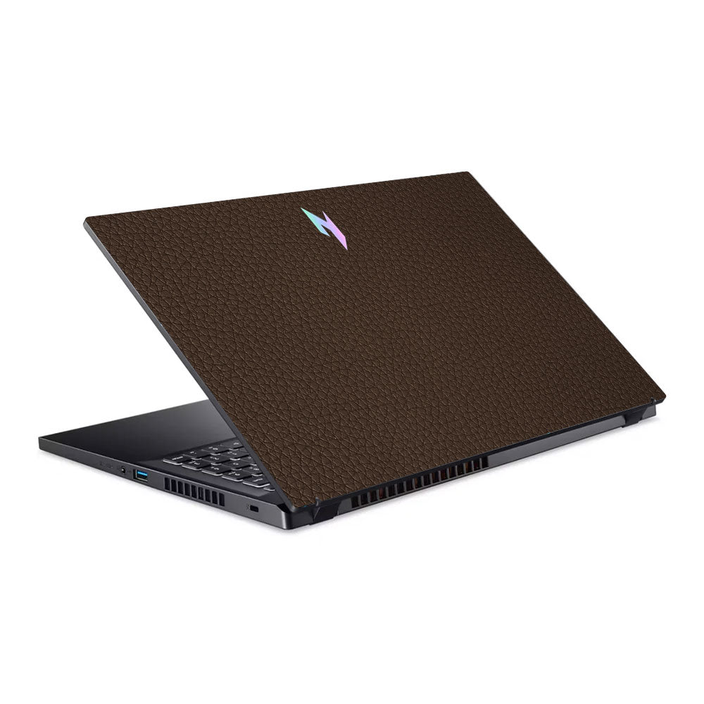 Textured Brown Leather Acer Nitro V ANV15 51 55CA Laptop Skin