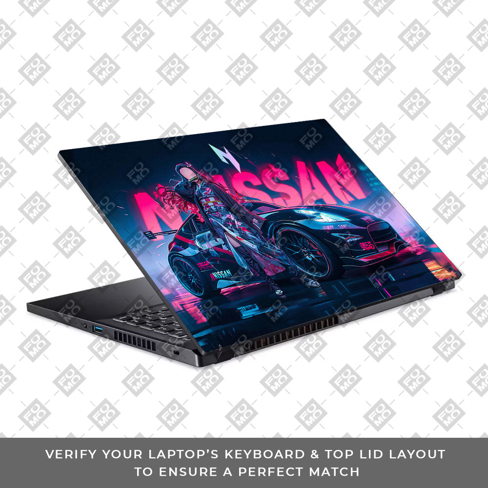 Neon Bloom Nezuko Racer Acer Nitro V ANV15 51 55CA Laptop Skin