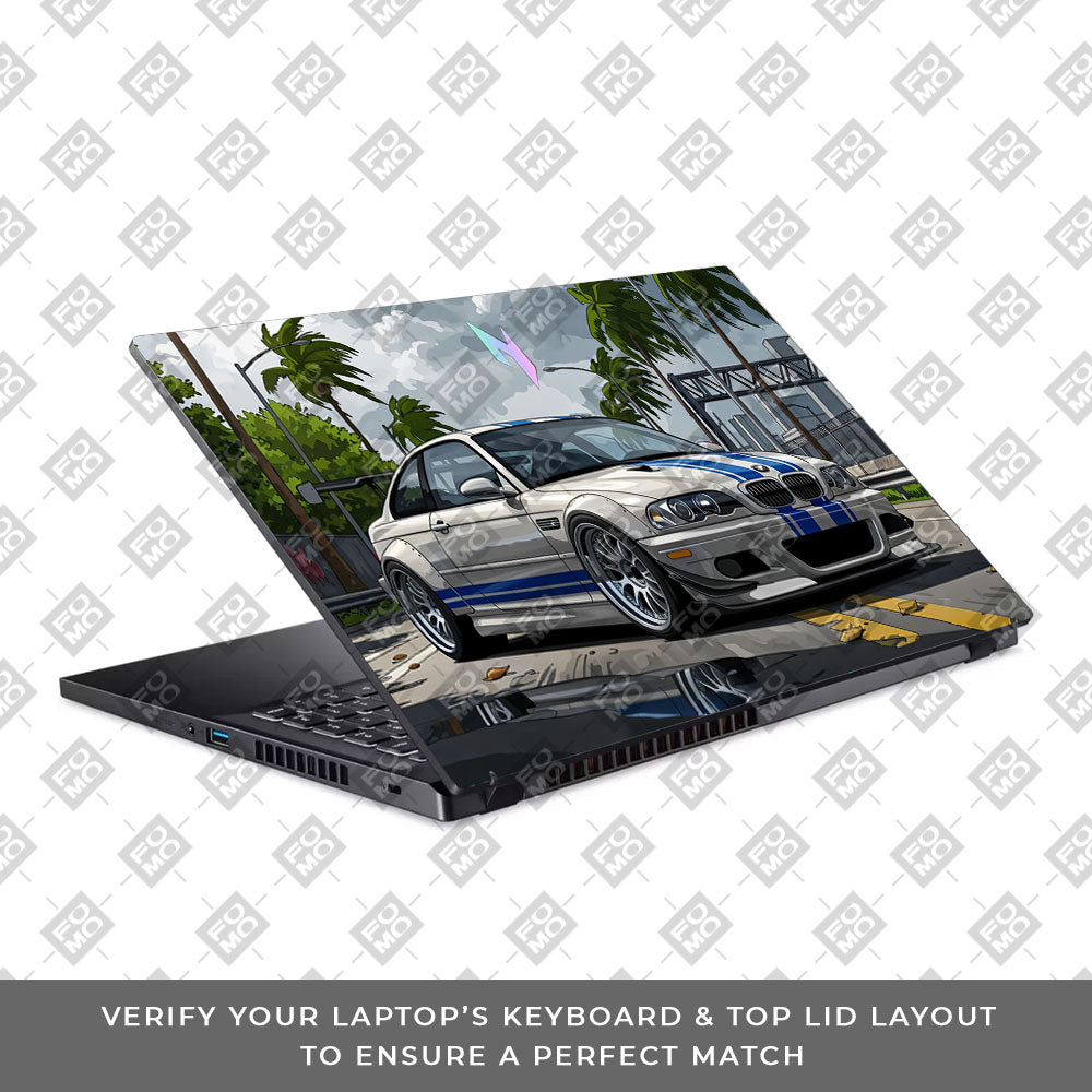 Street Icon BMW E46 Drift Legend Acer Nitro V ANV15 51 55CA Laptop Skin