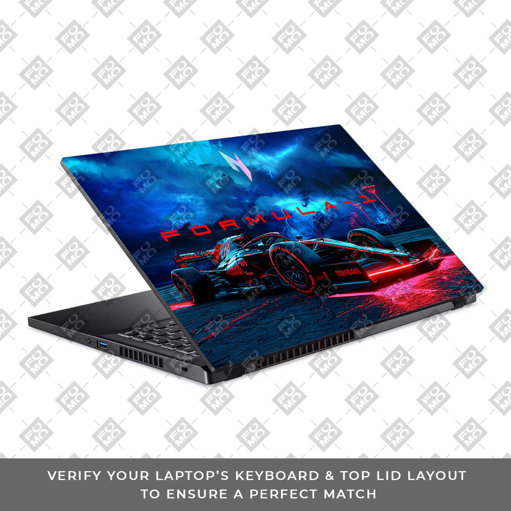 Fututristic Formula 1 Acer Nitro V ANV15 51 55CA Laptop Skin