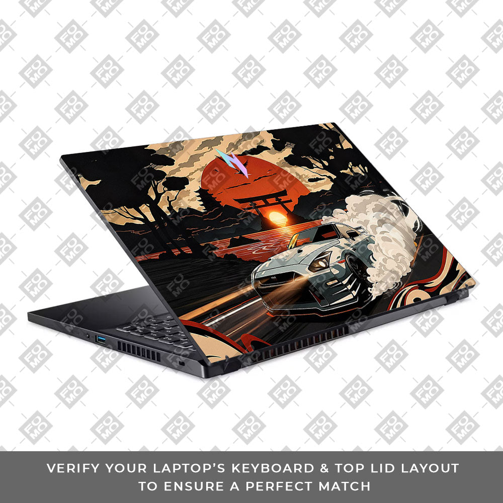 Samurai Rising Sun GTR Acer Nitro V ANV15 51 55CA Laptop Skin