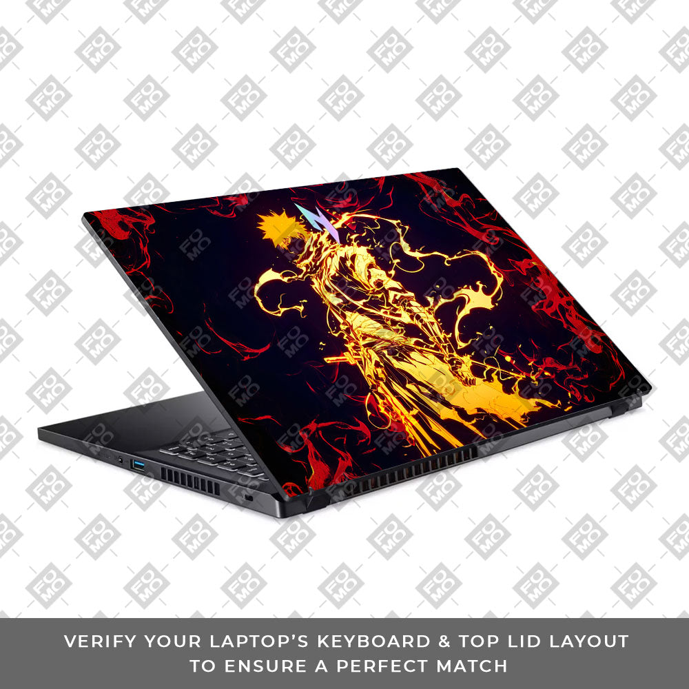 Bleach Ichigo Bankai Form Acer Nitro V ANV15 51 55CA Laptop Skin