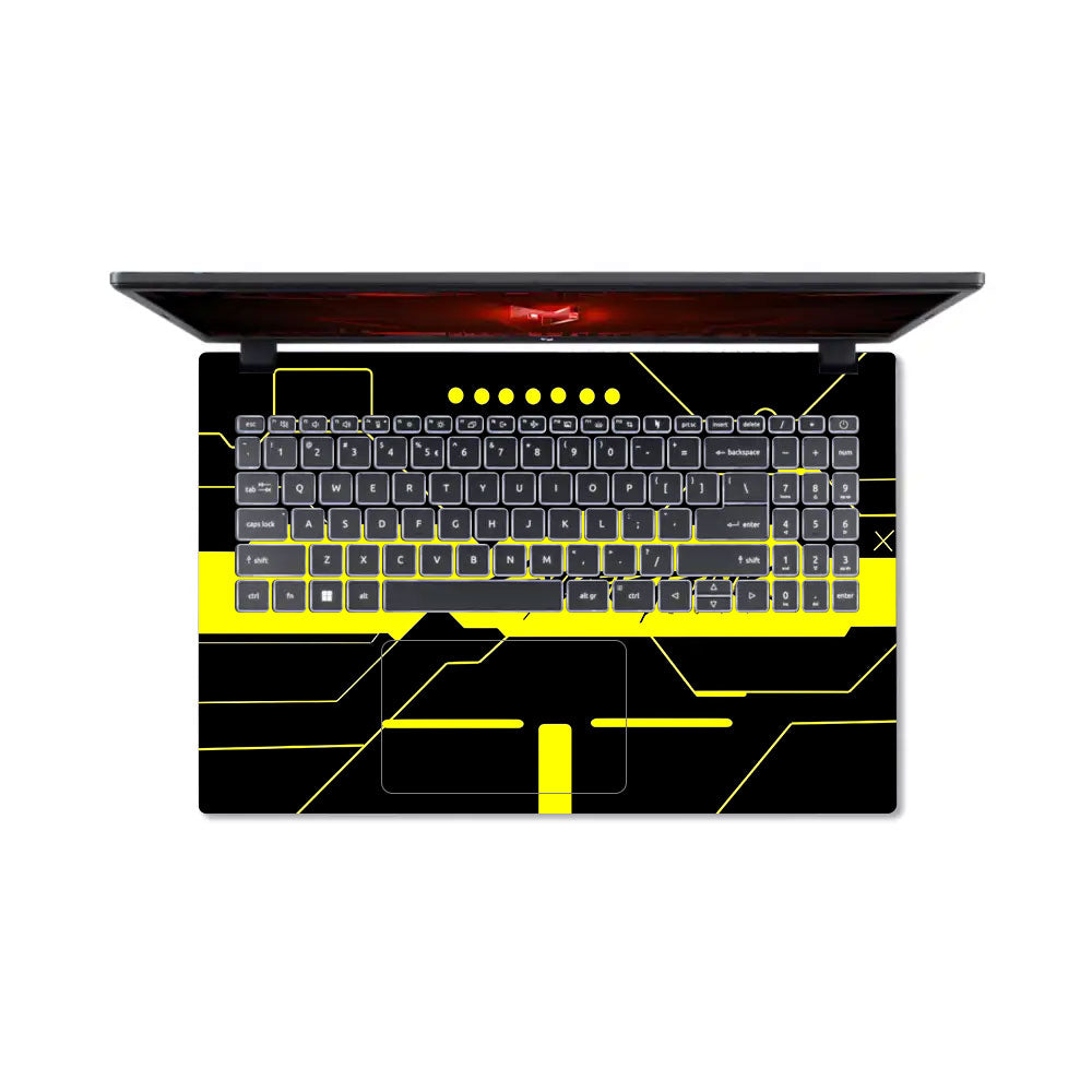 Cyberpunk Yellowline Grid Acer Nitro V ANV15 51 55CA Laptop Skin