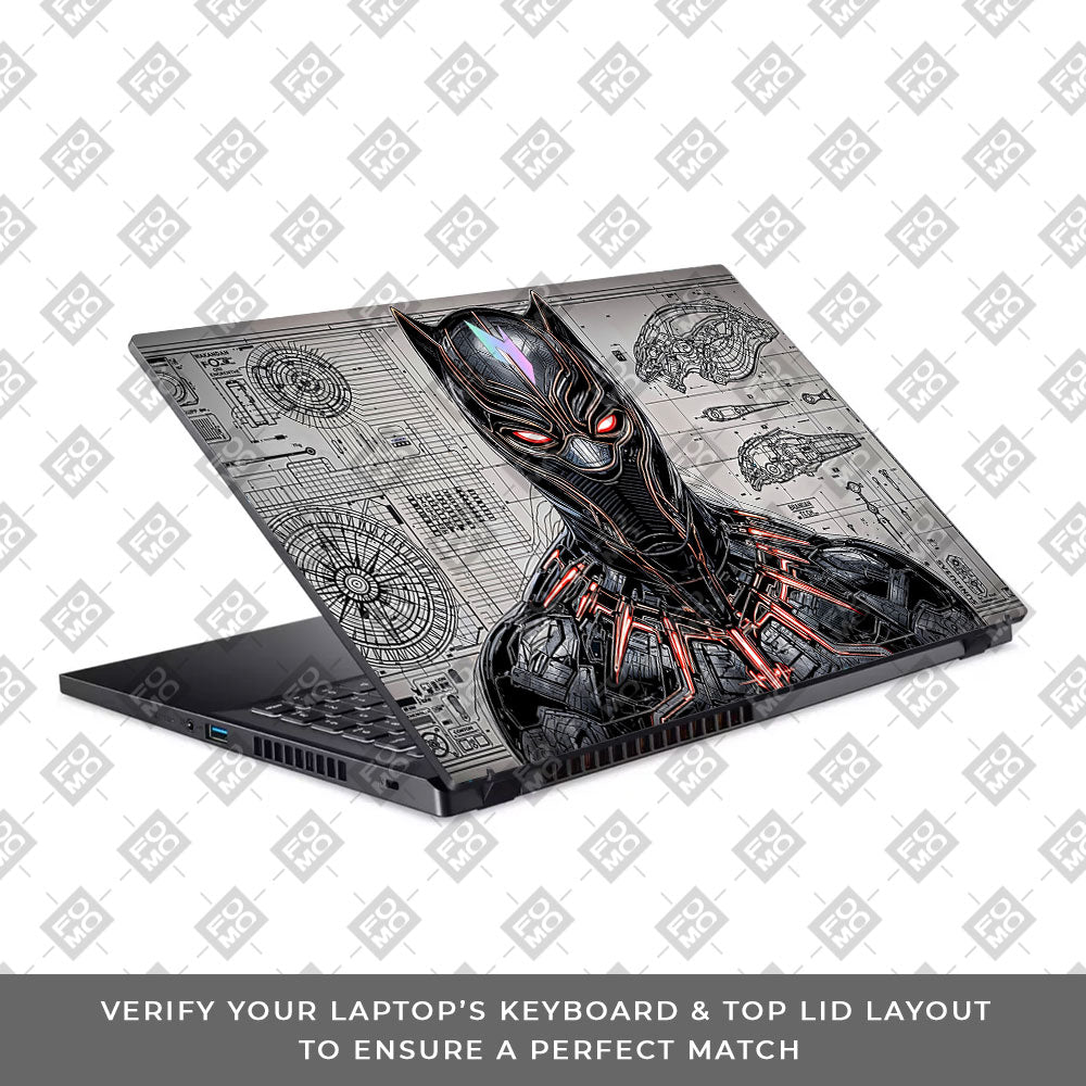 Black Panther Vibranium Tech Acer Nitro V ANV15 51 55CA 3D Laptop Skin