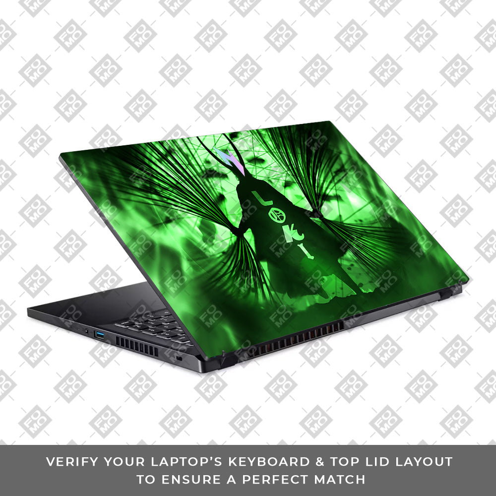 Loki's Green Aura Acer Nitro V ANV15 51 55CA Laptop Skin