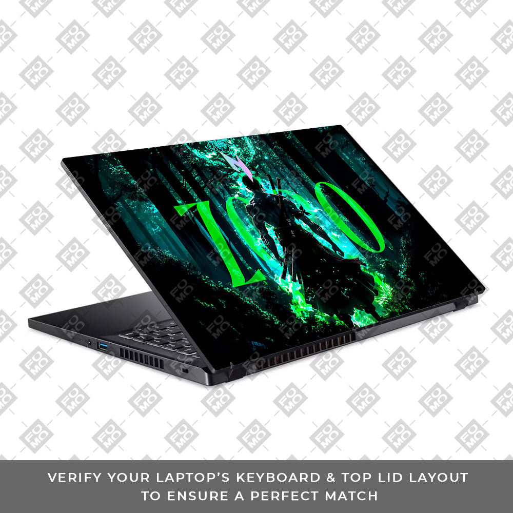 Zoro Green Aura Acer Nitro V ANV15 51 55CA Laptop Skin
