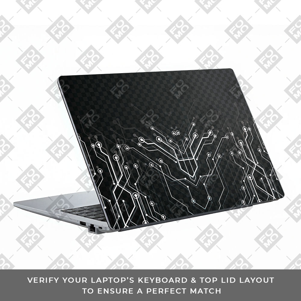 Black Digital Circuit Asus ExpertBook P1503 Laptop Skin