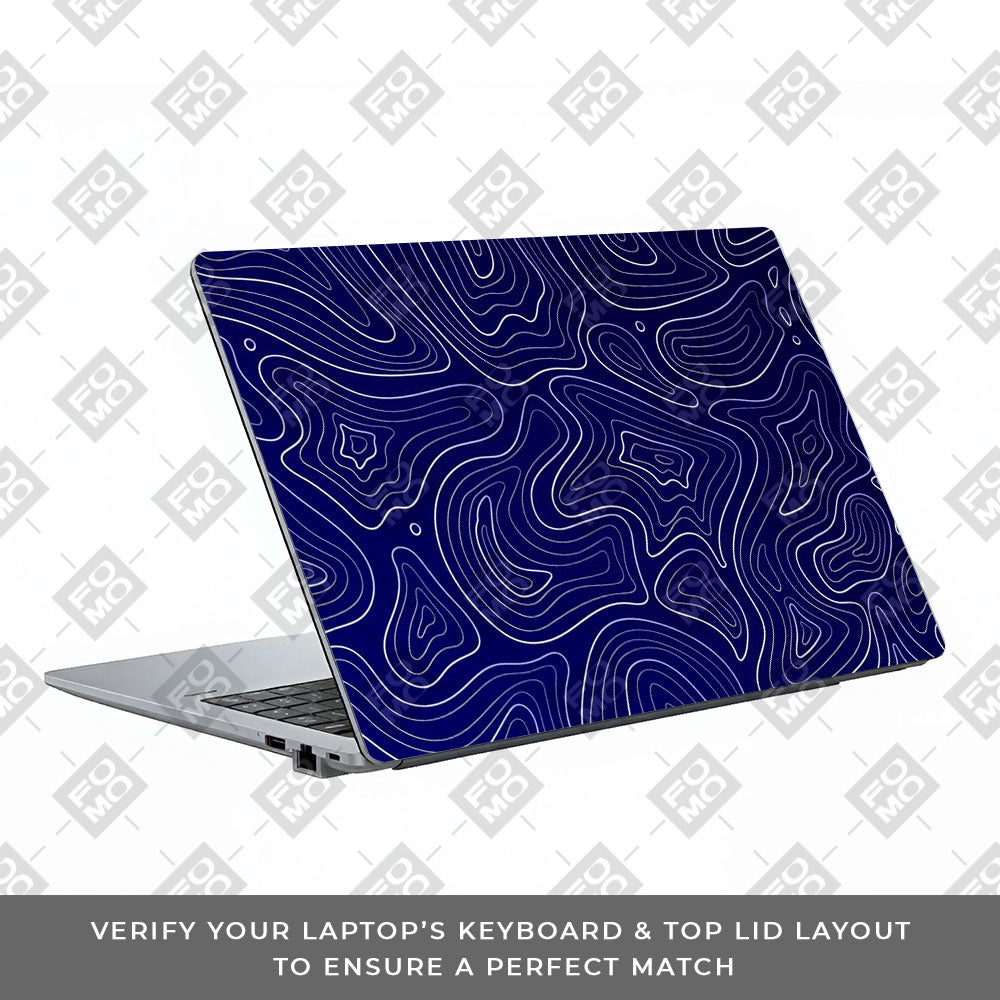 Deep Blue Contour Depths Asus ExpertBook P1503 Laptop Skin