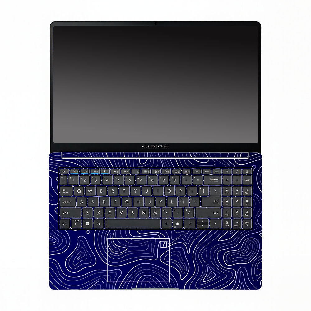 Deep Blue Contour Depths Asus ExpertBook P1503 Laptop Skin