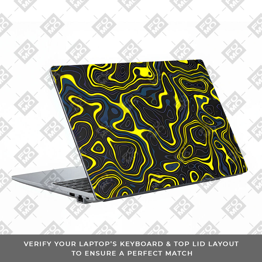 Neon Lava Contours Asus ExpertBook P1503 Laptop Skin