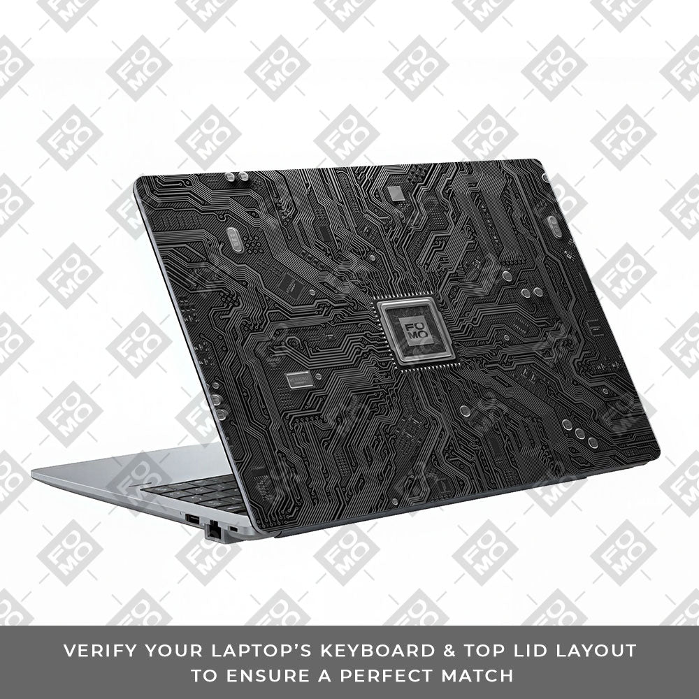FOMO Circuit Dark Mode Asus ExpertBook P1503 Laptop Skin