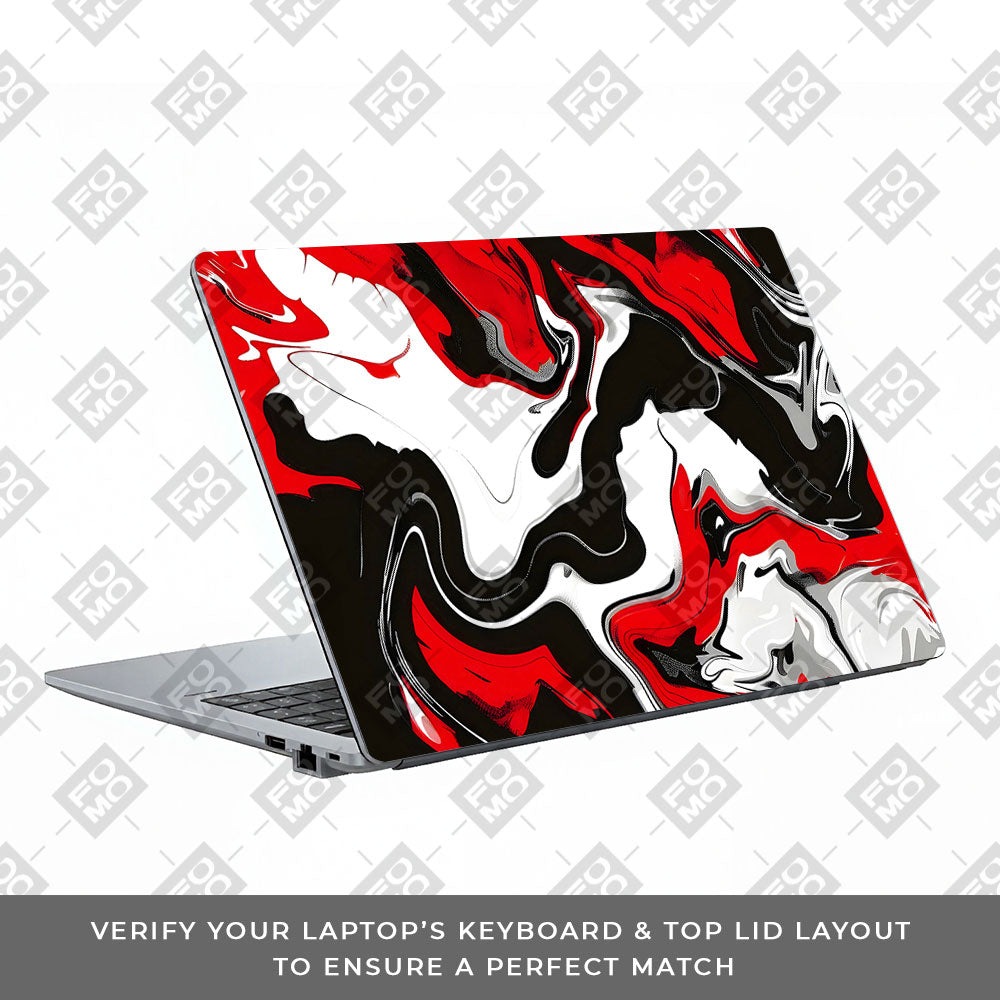 Red and White Marble Asus ExpertBook P1503 Laptop Skin