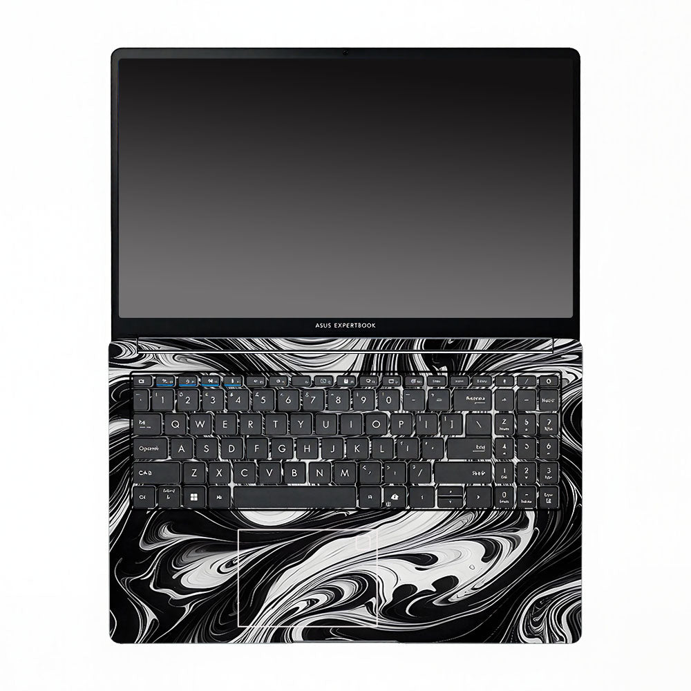 Black and White Marble Asus ExpertBook P1503 Laptop Skin