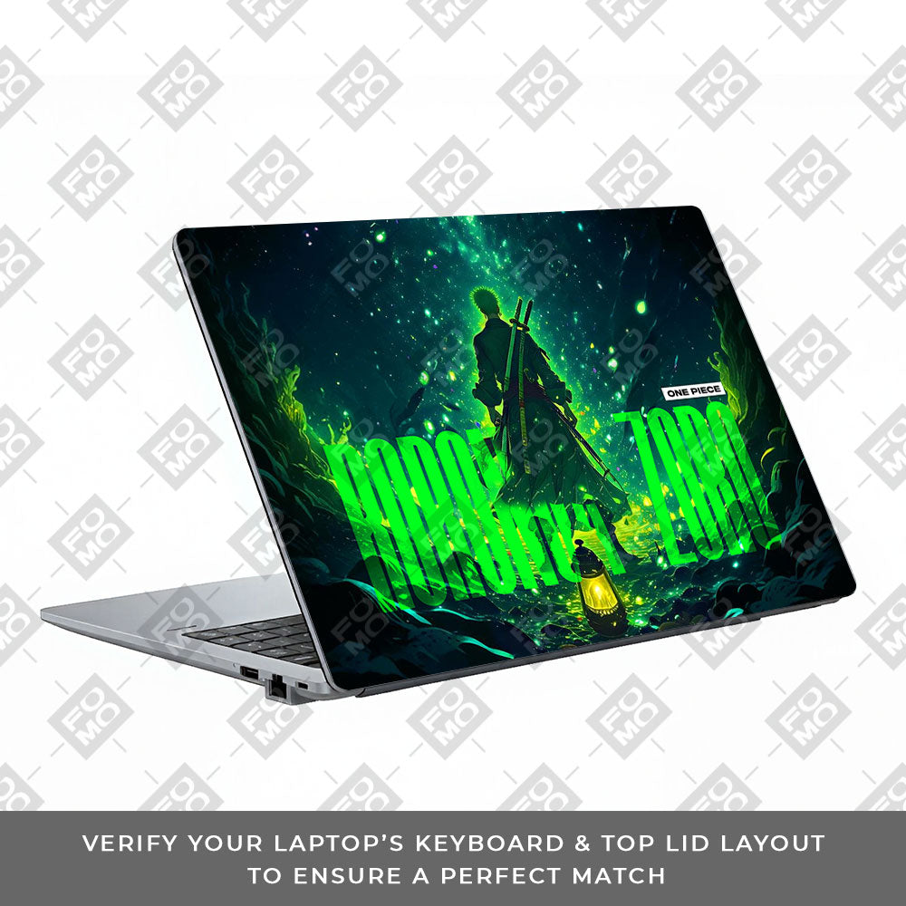 Roronoa Zoro Green Fury Asus ExpertBook P1503 Laptop Skin