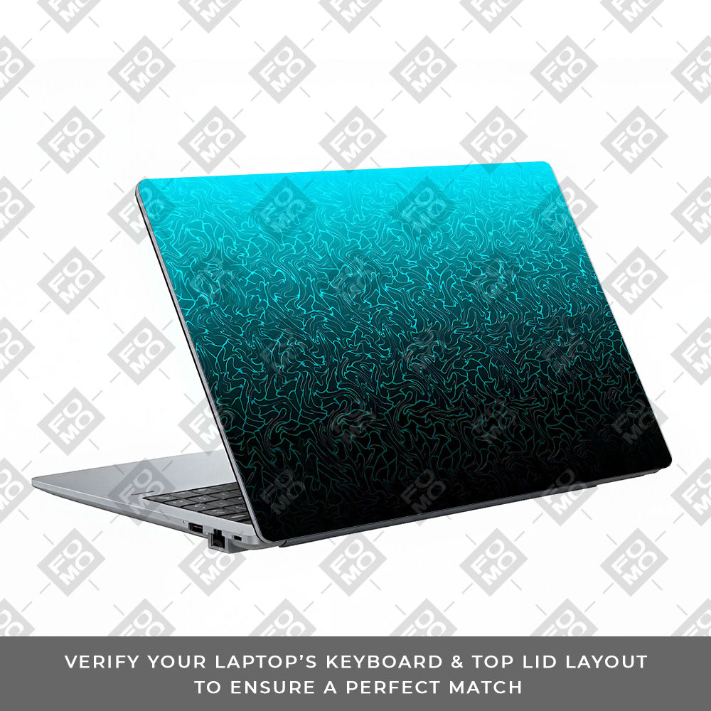 Cyan Blue to Black Asus ExpertBook P1503 Laptop Skin