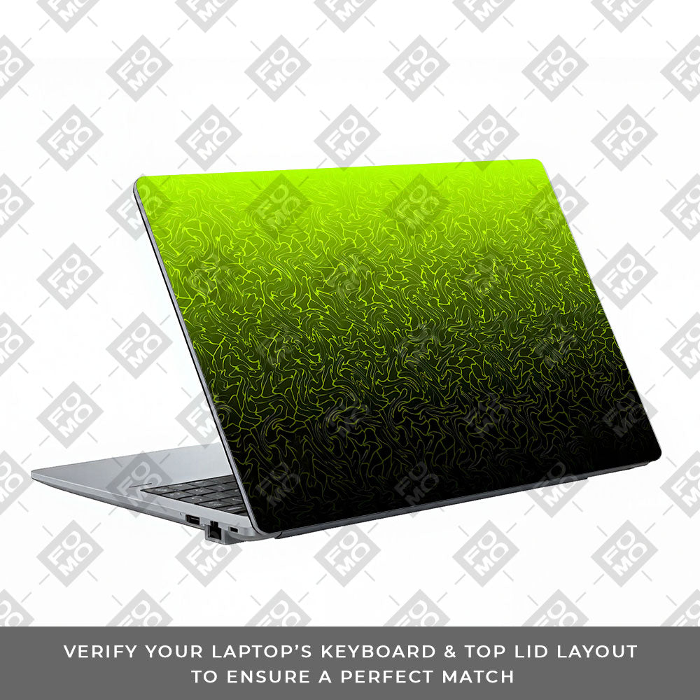 Lime Yellow to Black Gradient Asus ExpertBook P1503 Laptop Skin