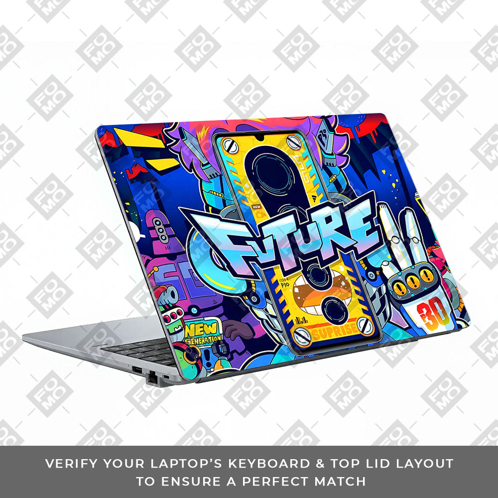 Futuristic Cyberpunk Vision Asus ExpertBook P1503 Laptop Skin