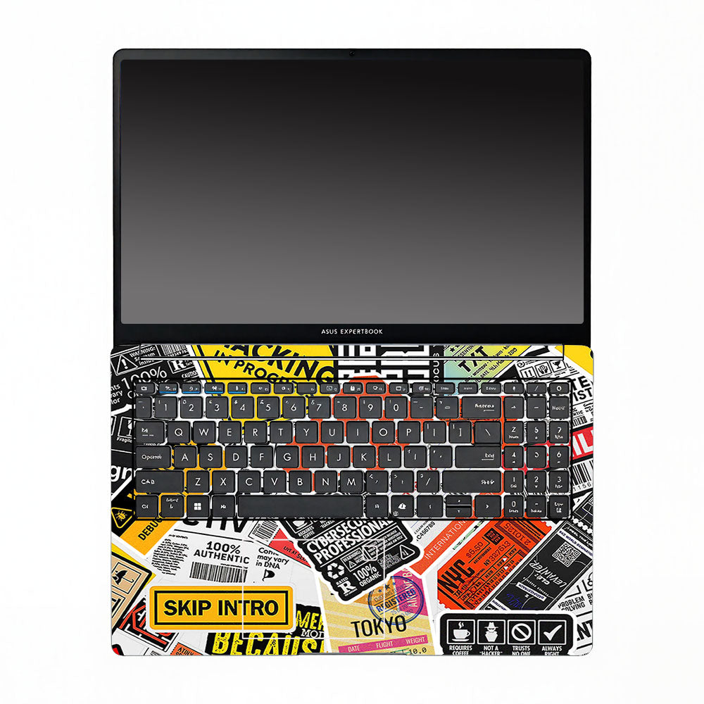 Tech Aesthetic Sticker Collage Asus ExpertBook P1503 Laptop Skin