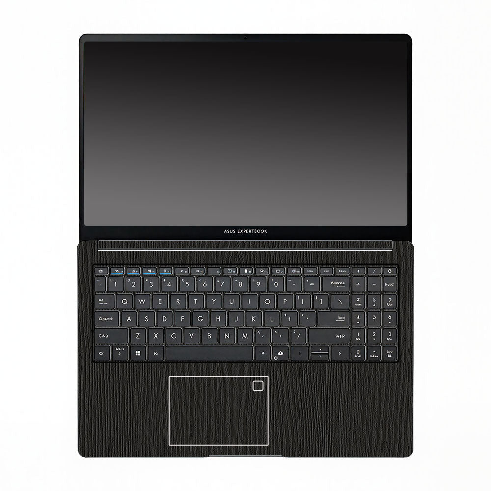 Textured Black Wood Asus ExpertBook P1503 Laptop Skin