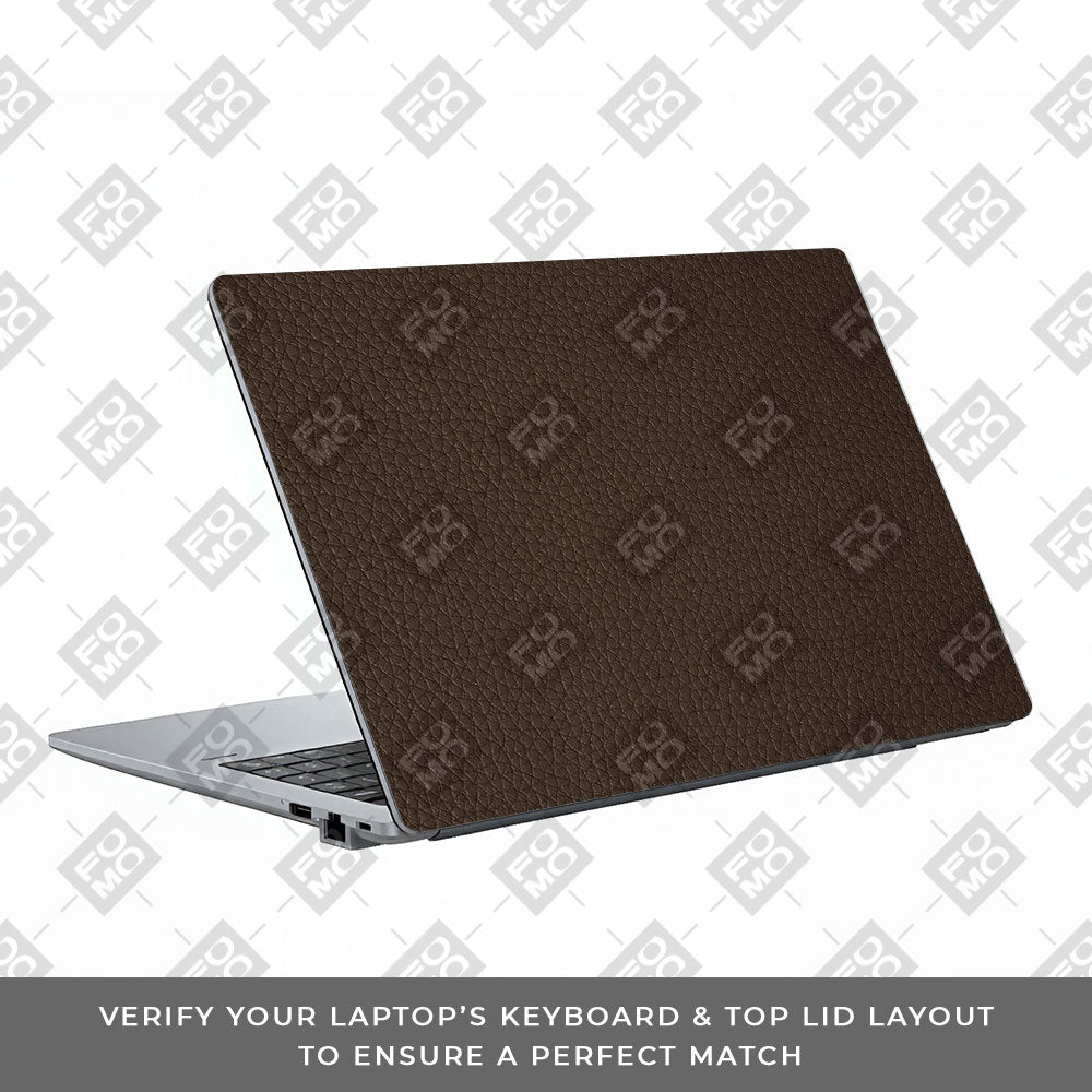 Textured Brown Leather Asus ExpertBook P1503 Laptop Skin