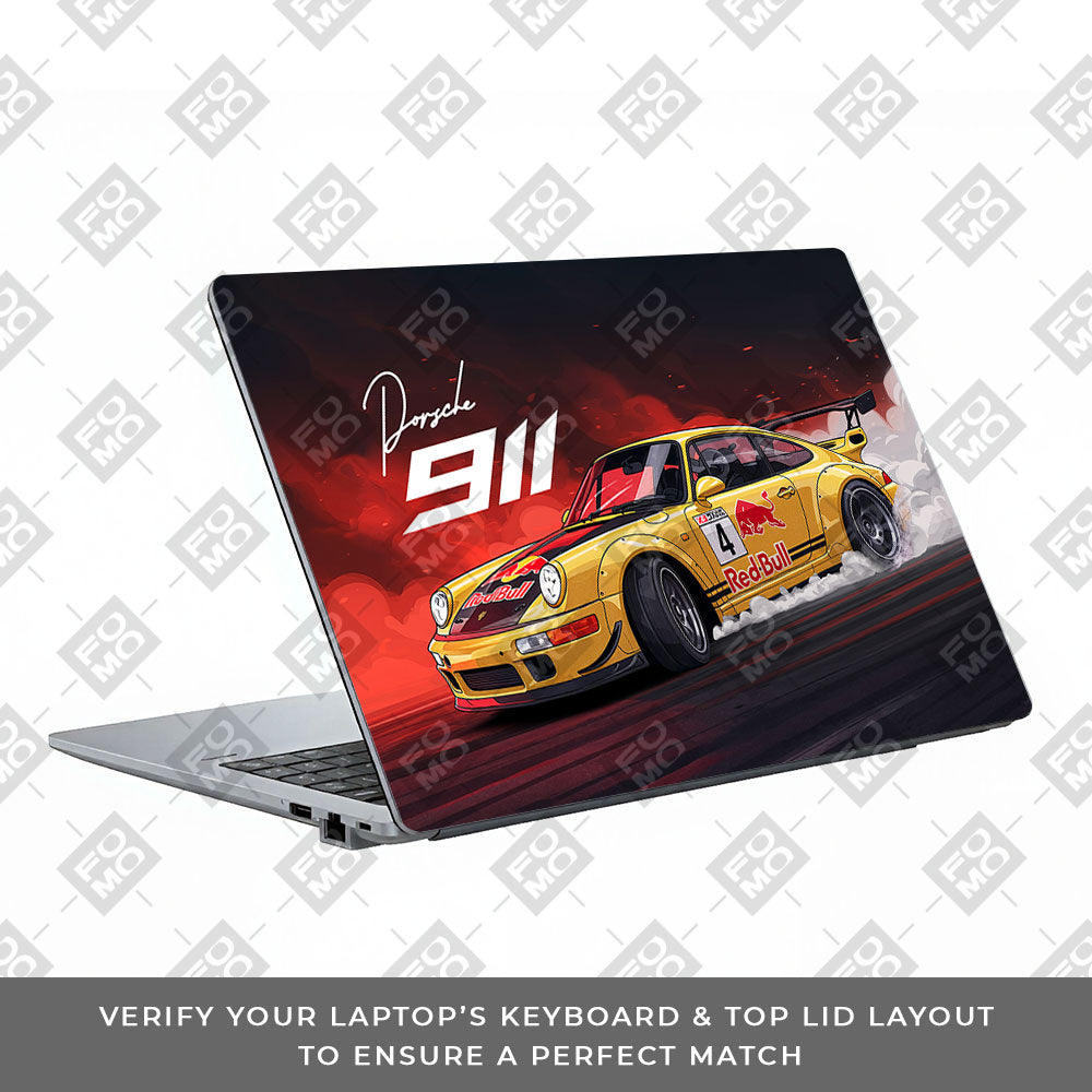 Porsche 911 Red Bull Classic Racer Asus ExpertBook P1503 Laptop Skin