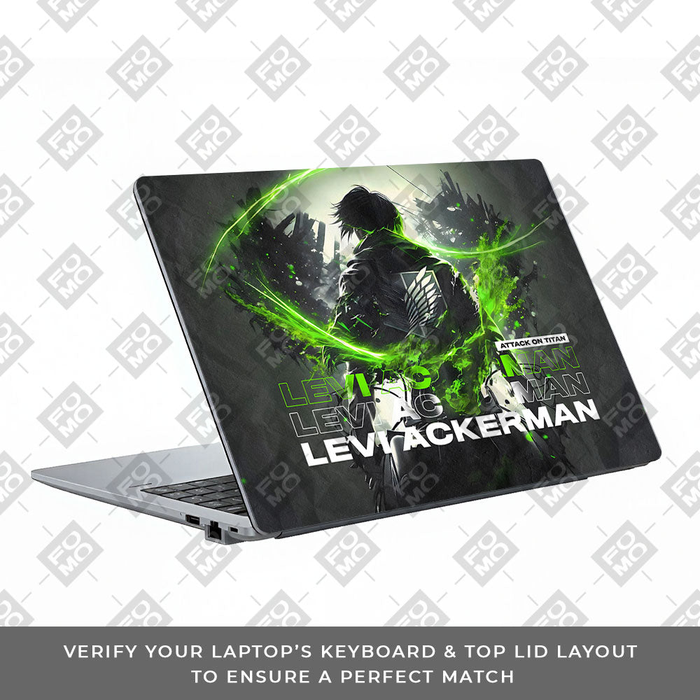 Levi Ackerman Neon Fury Asus ExpertBook P1503 Laptop Skin