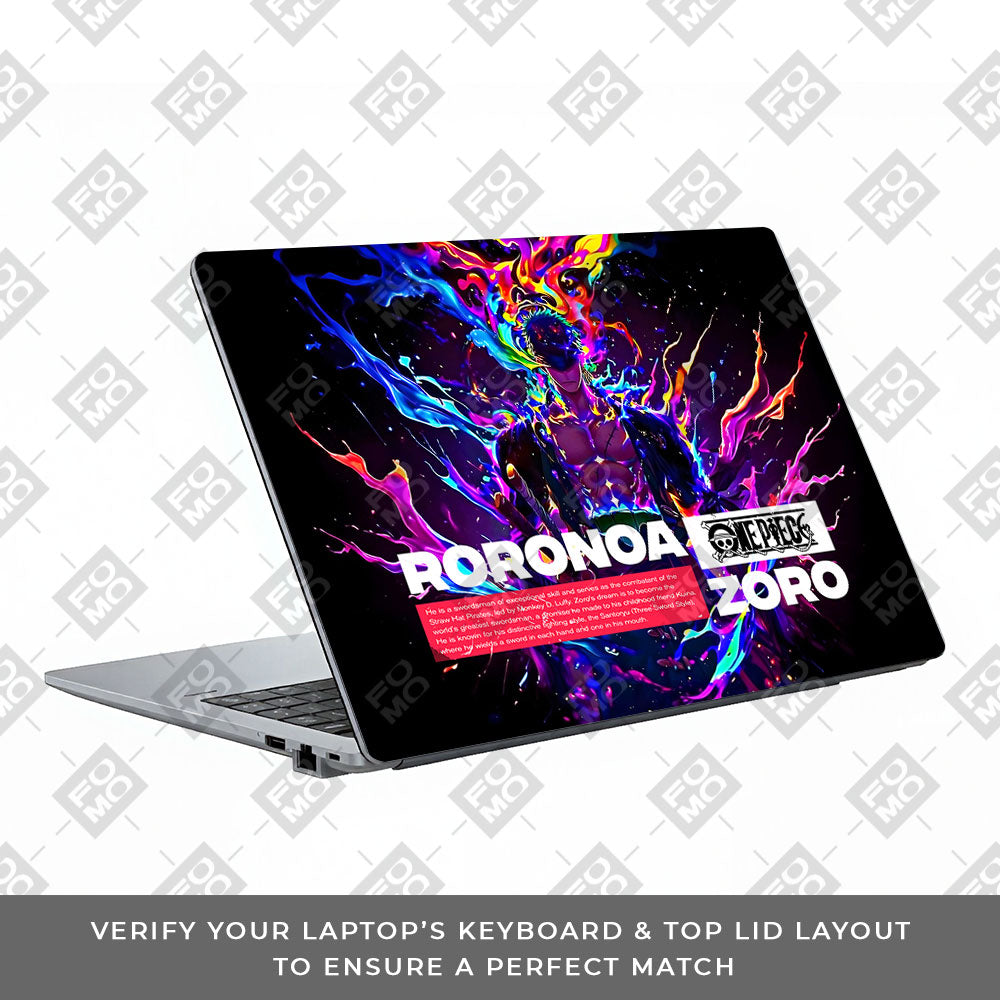 Zoro with Neon Flames Asus ExpertBook P1503 Laptop Skin
