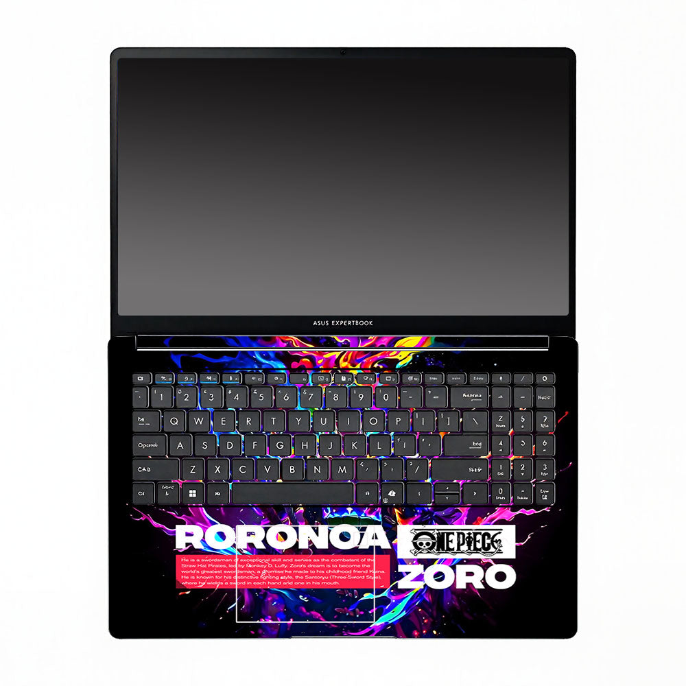 Zoro with Neon Flames Asus ExpertBook P1503 Laptop Skin