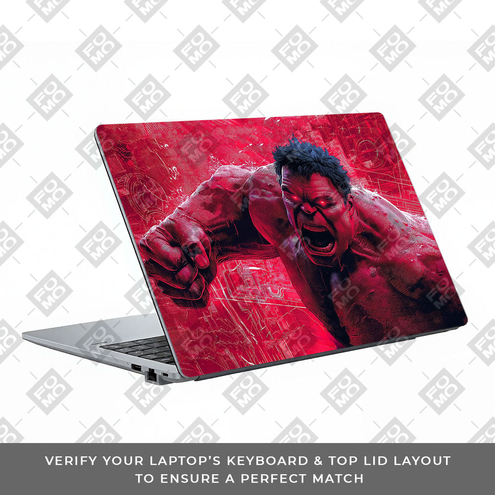 Gamma Rage Red Hulk Asus ExpertBook P1503 Laptop Skin