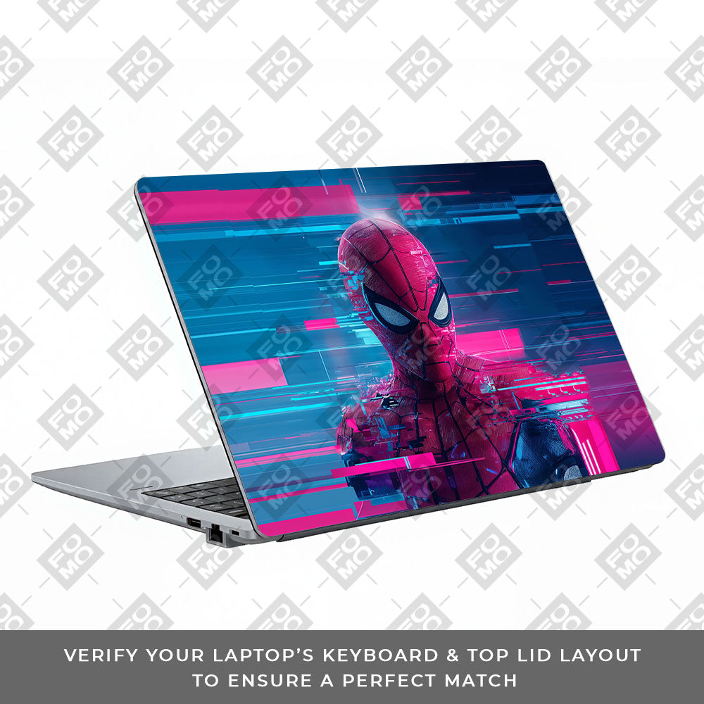 Glitch Spider Neon Web Asus ExpertBook P1503 Laptop Skin