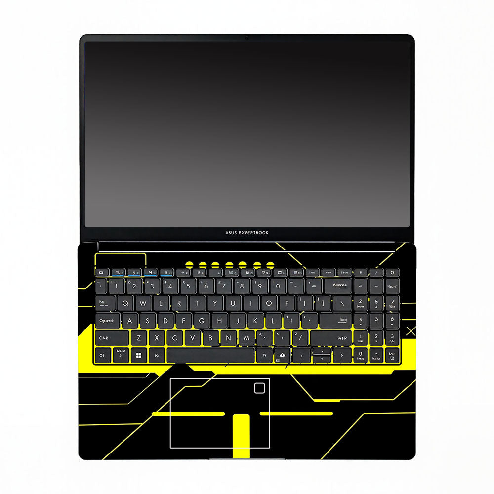 Cyberpunk Yellowline Grid Asus ExpertBook P1503 Laptop Skin