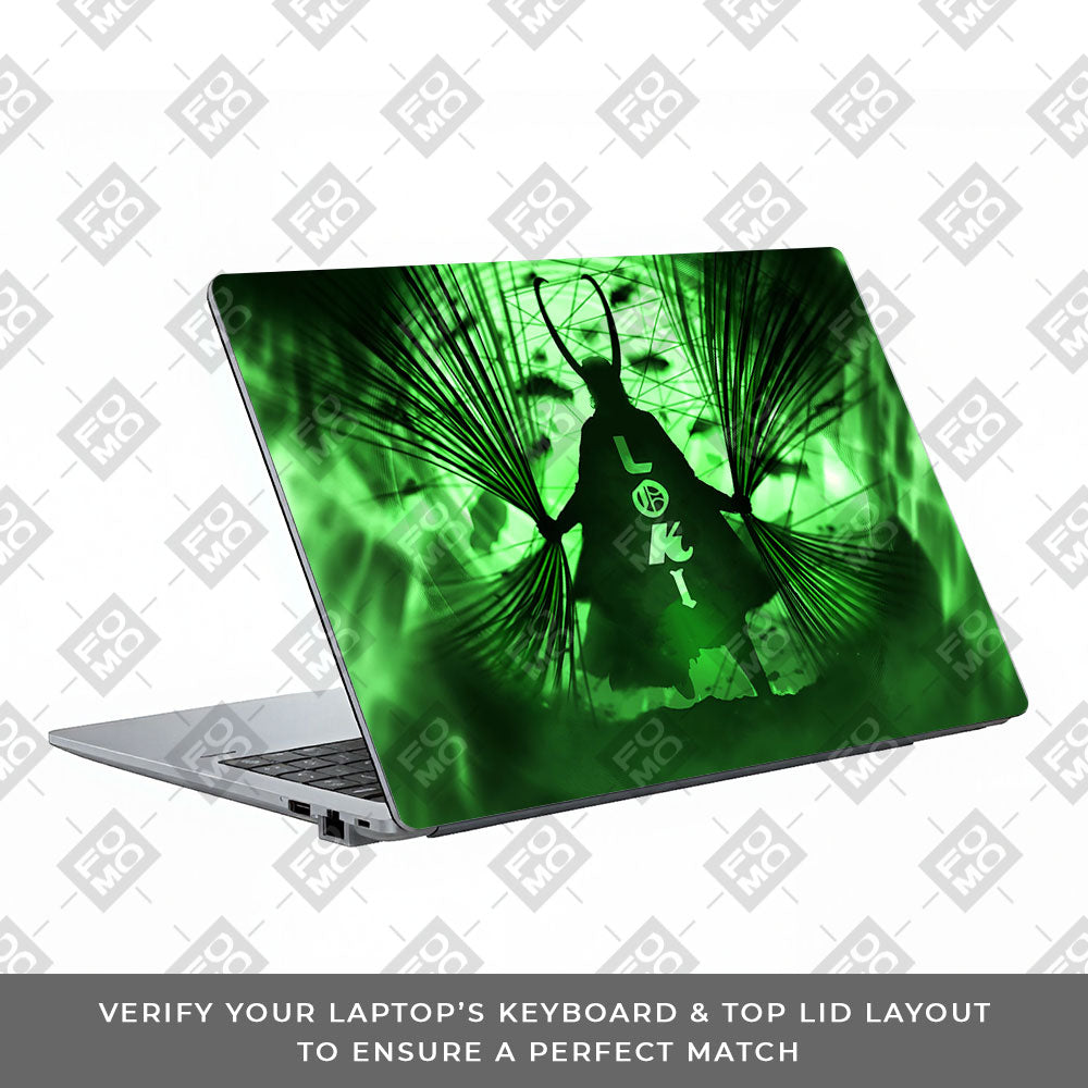 Loki's Green Aura Asus ExpertBook P1503 Laptop Skin