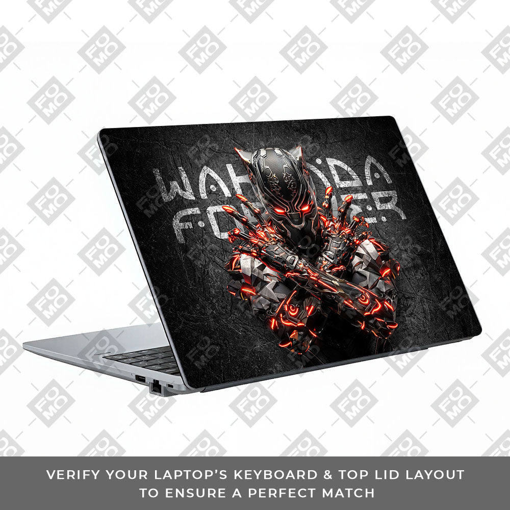 Black Panther Glowing Fury Asus ExpertBook P1503 Laptop Skin
