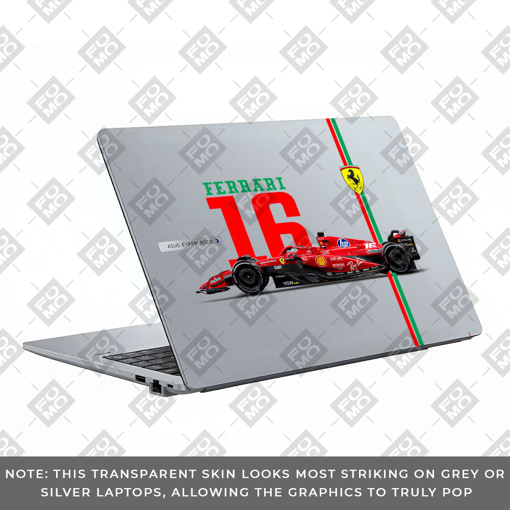 Transparent Ferrari Flame Asus ExpertBook P1503 Laptop Skin