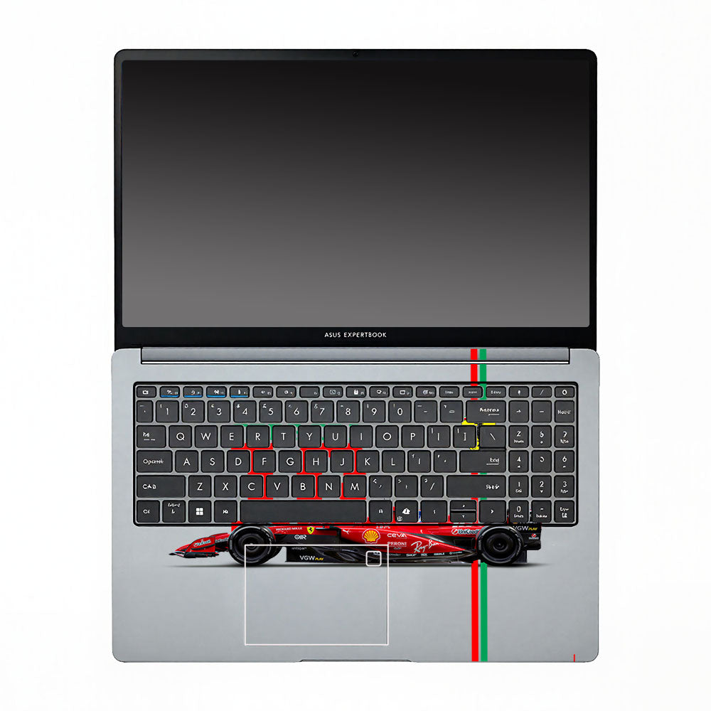 Transparent Ferrari Flame Asus ExpertBook P1503 Laptop Skin