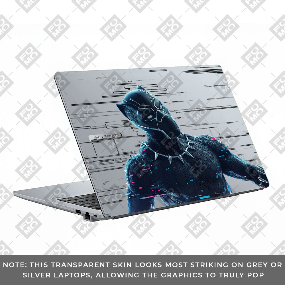 Transparent Glitchborne Panther Asus ExpertBook P1503 Laptop Skin