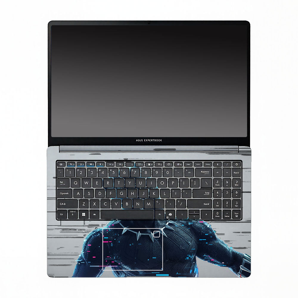 Transparent Glitchborne Panther Asus ExpertBook P1503 Laptop Skin