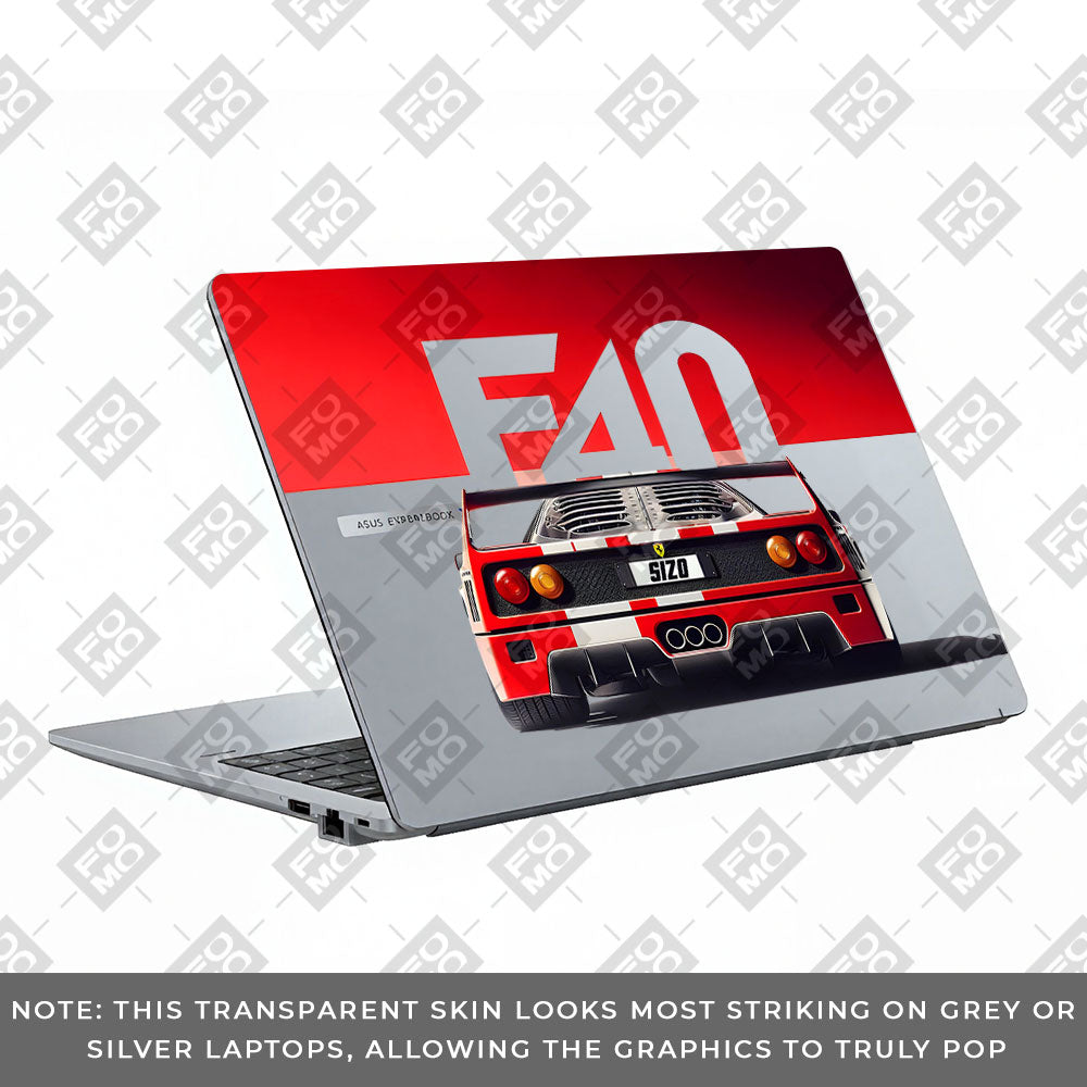 Transparent Ferrari F40 Asus ExpertBook P1503 Laptop Skin
